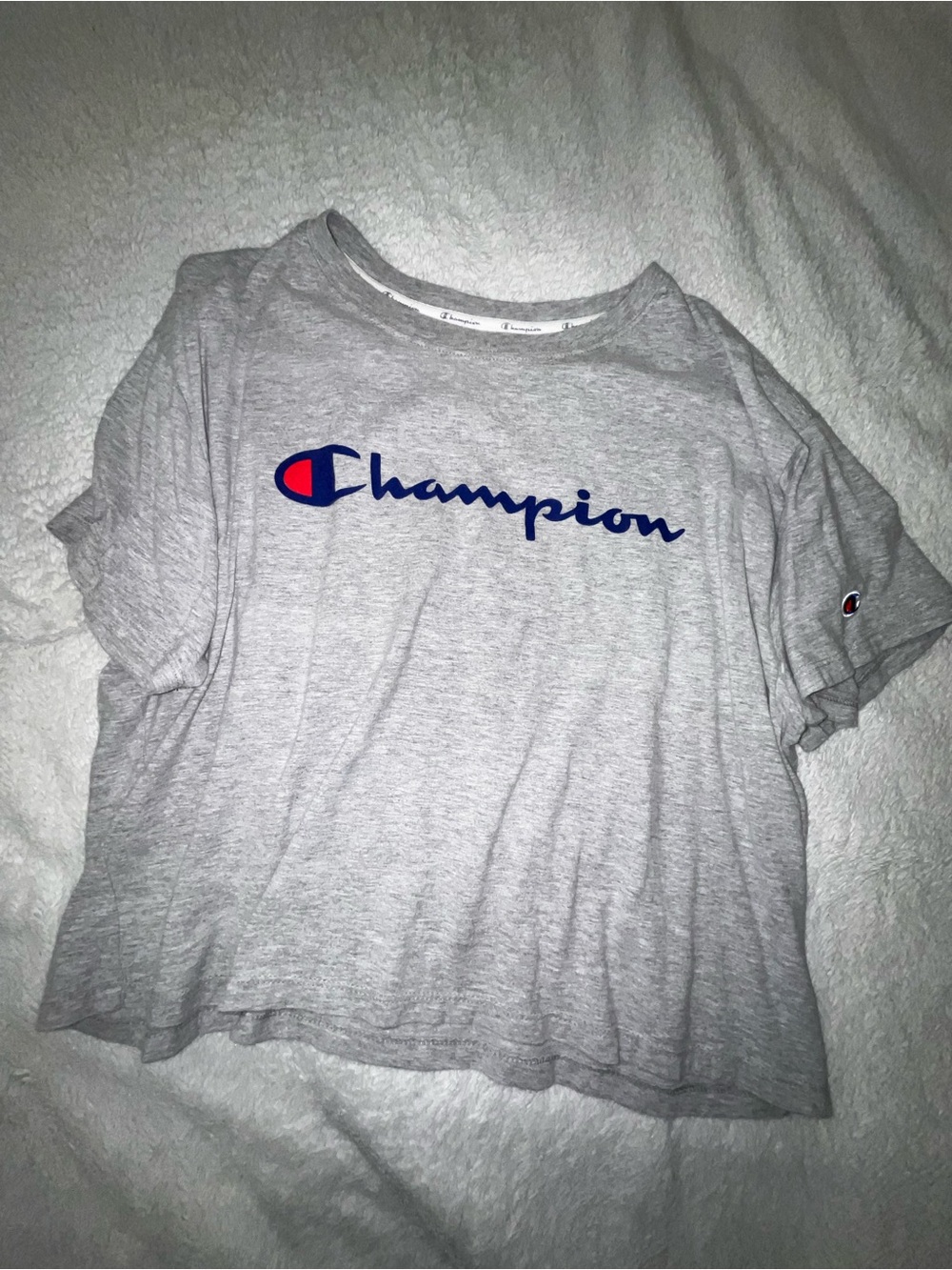 Champion womens' Gray Logo Tee